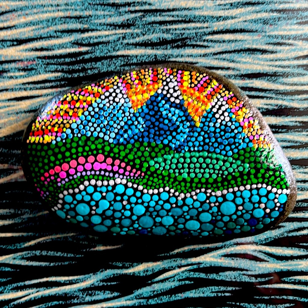 Hand Painted River Rock